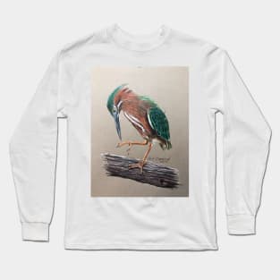 Green Heron Long Sleeve T-Shirt